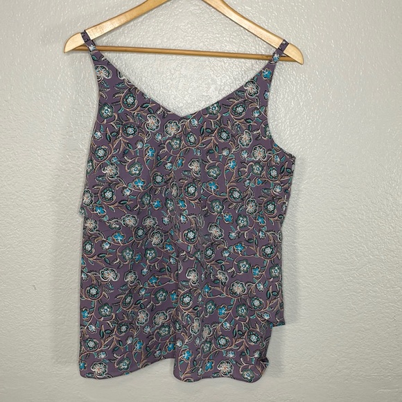 CABI Floral Cami Tank | Purple | Small - Picture 1 of 8